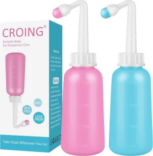𝙥𝙤𝙧𝙩𝙖𝙗𝙡𝙚 𝙗𝙞𝙙𝙚𝙩 2 PCS Portable Bidet for Travel - The Easy Bidet for Postpartum Care (350ML)