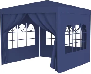 10'x10' Party Tent Outdoor Heavy Duty Gazebo Wedding Canopy   4 Removable Walls, Blue