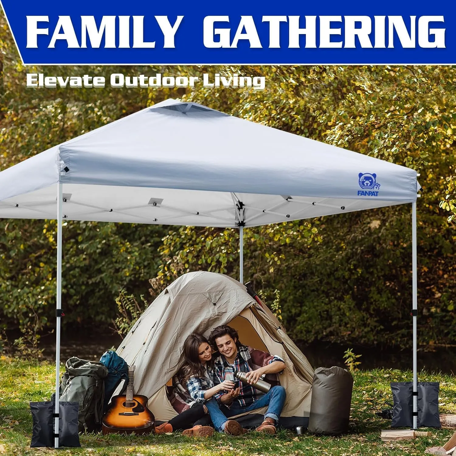 10x10 Pop Up Canopy Tent,300D Silver-Coating Top,1-Person Setup Commercial Heavy Dury Canopy Tent Instant Portable Shelter and Wheel Carry Bag, Bonus 8 Stakes and 4 Weights(Blue)