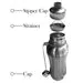 12989 Stainless Steel Insulated Water Bottle with Strainer for Home, (800 ML Approx)
