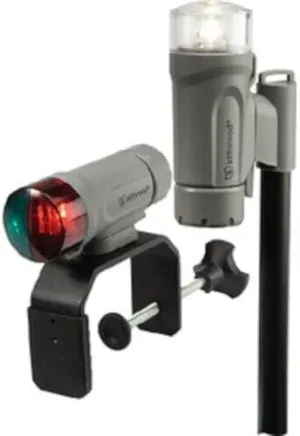 141947 Battery Operated Portable Nav Light Kit with Telescoping Pole - Gray 141947
