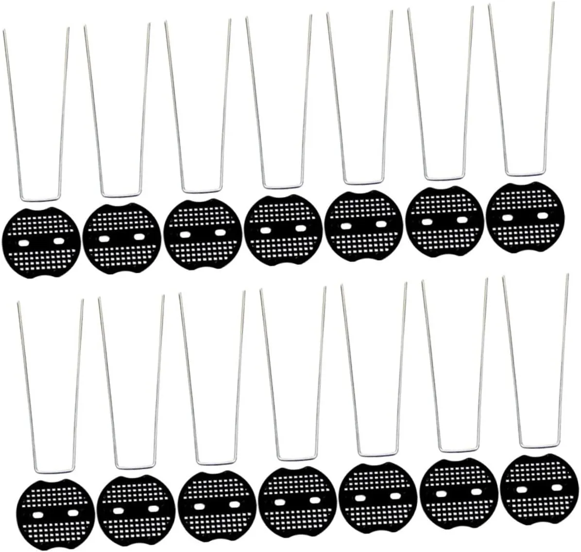 15 Sets U Shaped Garden Pegs Durable Stakes for Tent Canopy and Outdoor Tablecloth Fastening Lightweight and Easy to Insert Ground Anchors