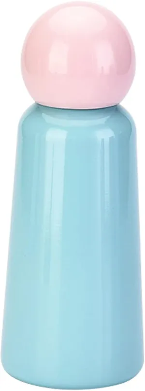17 oz About 500 ML Stainless Steel Water Bottle - Vacuum Insulated Water Bottle -Hot&cold Drink Metal Water Flask,BPA Free (Powder blue)