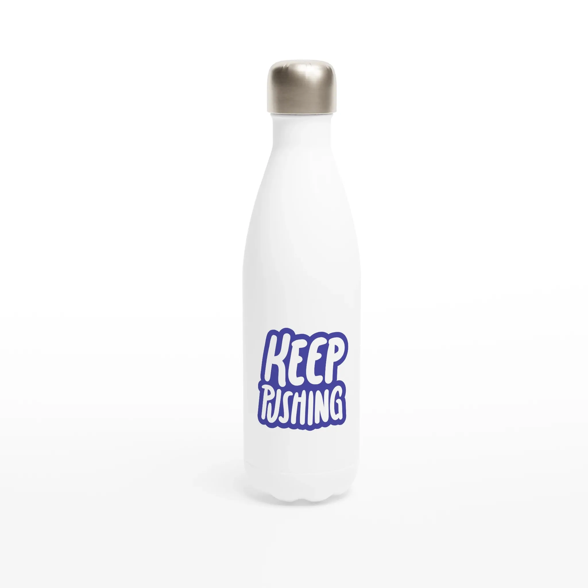 17oz White Stainless Steel Water Bottle – Insulated Leak-Proof Design