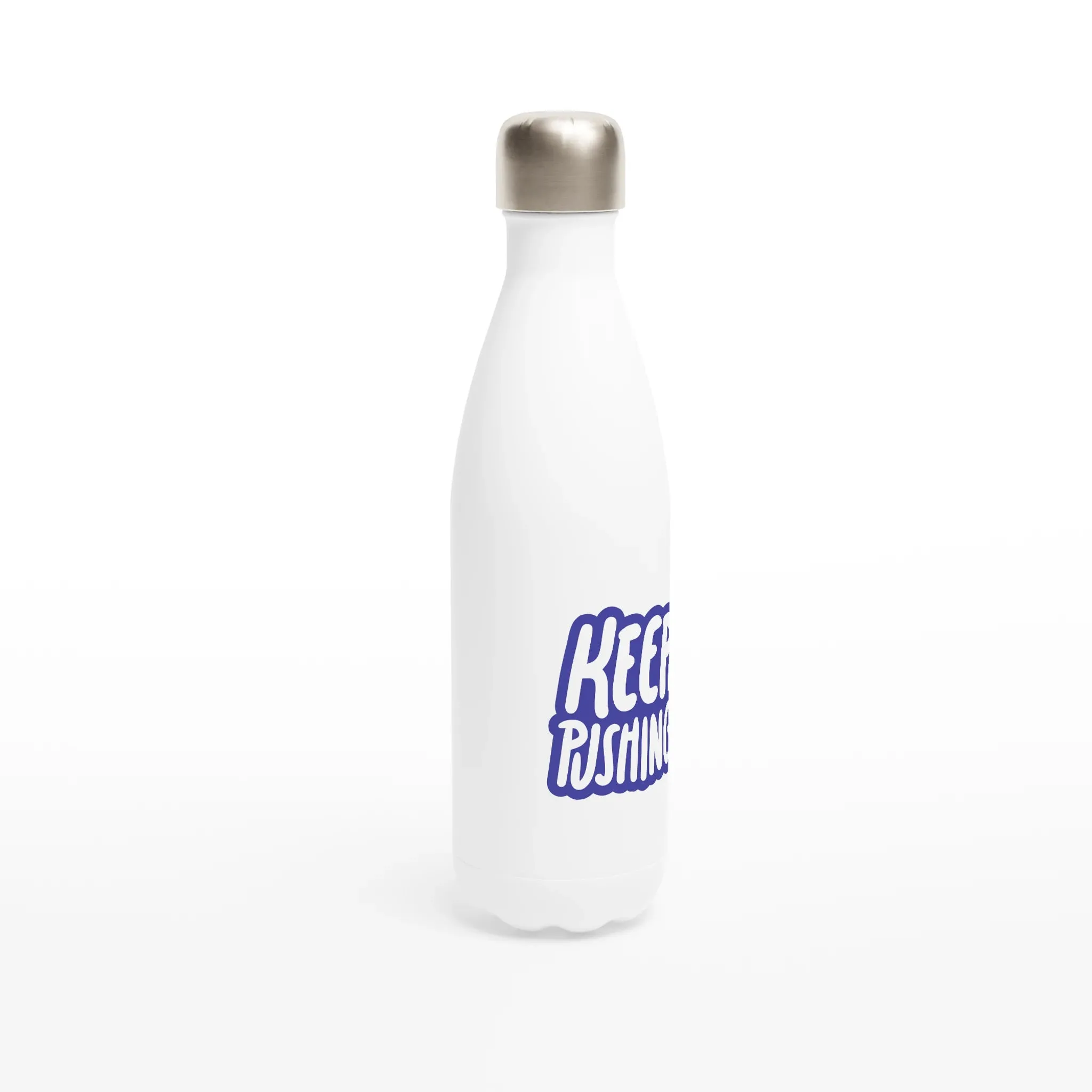 17oz White Stainless Steel Water Bottle – Insulated Leak-Proof Design