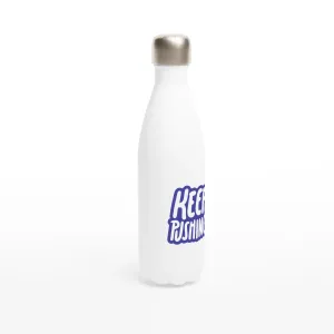 17oz White Stainless Steel Water Bottle – Insulated Leak-Proof Design