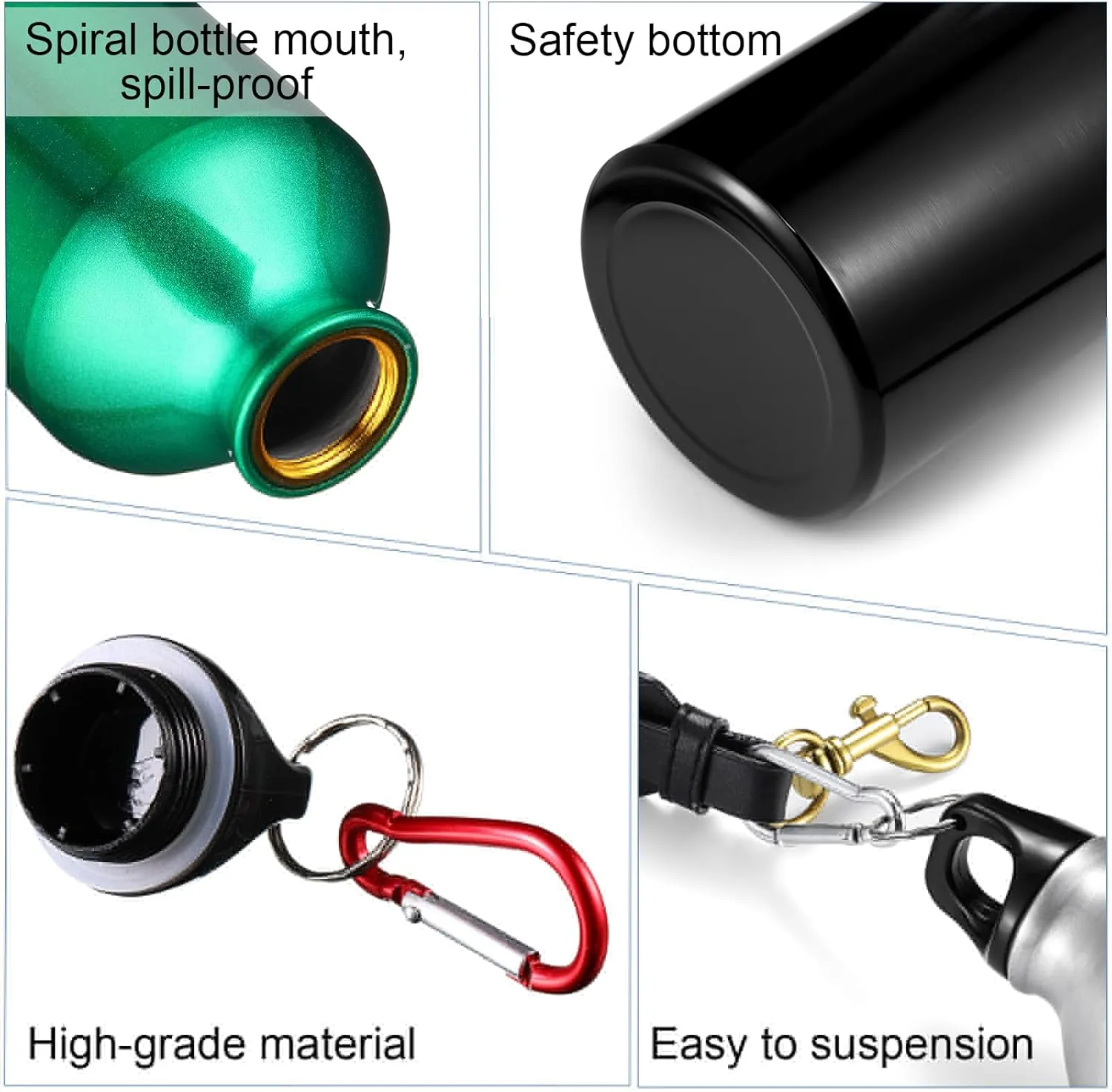 18 Pcs Water Bottles Multipack Bulk Graduation Gift Metal Aluminum Reusable Lightweight Sport End of Year Party Favor Leak Proof with Twist Cap Gym Hiking Outdoor Travel(Colorful,13.5 oz)
