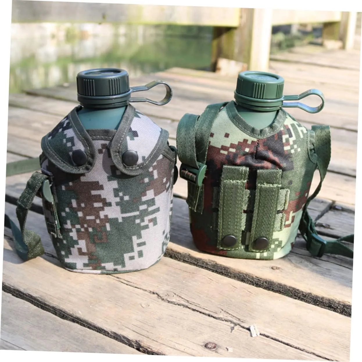 1l Canteen Aluminum Canteen Outdoor Water Bottle Camping Hiking Survival Kettle