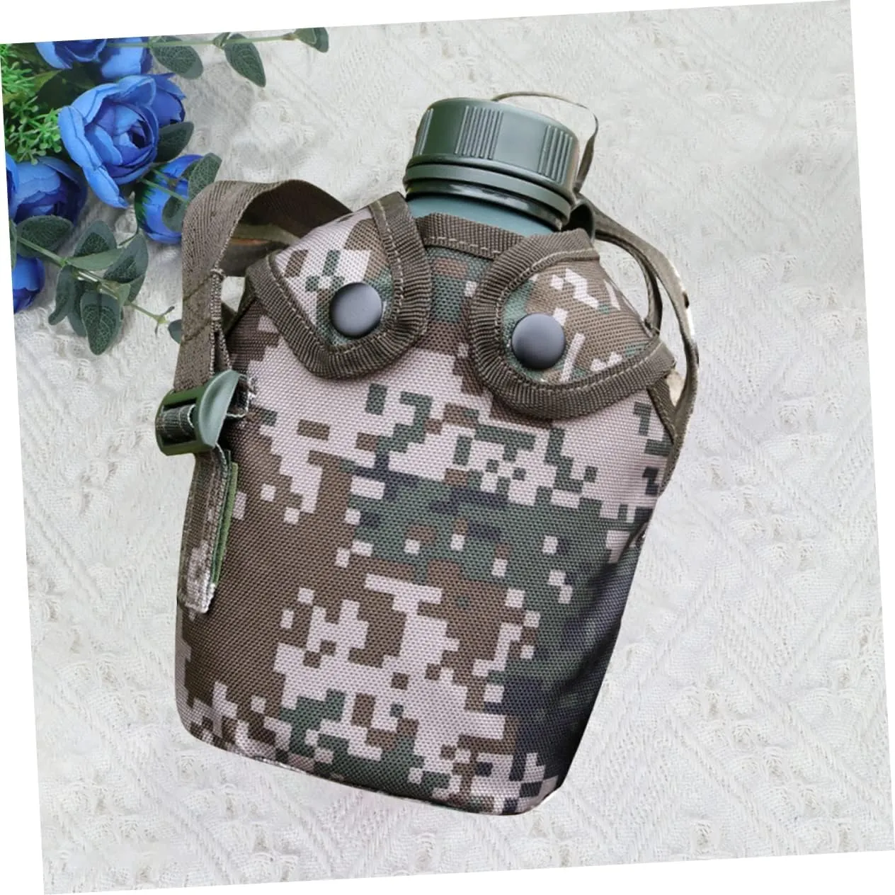 1l Canteen Aluminum Canteen Outdoor Water Bottle Camping Hiking Survival Kettle