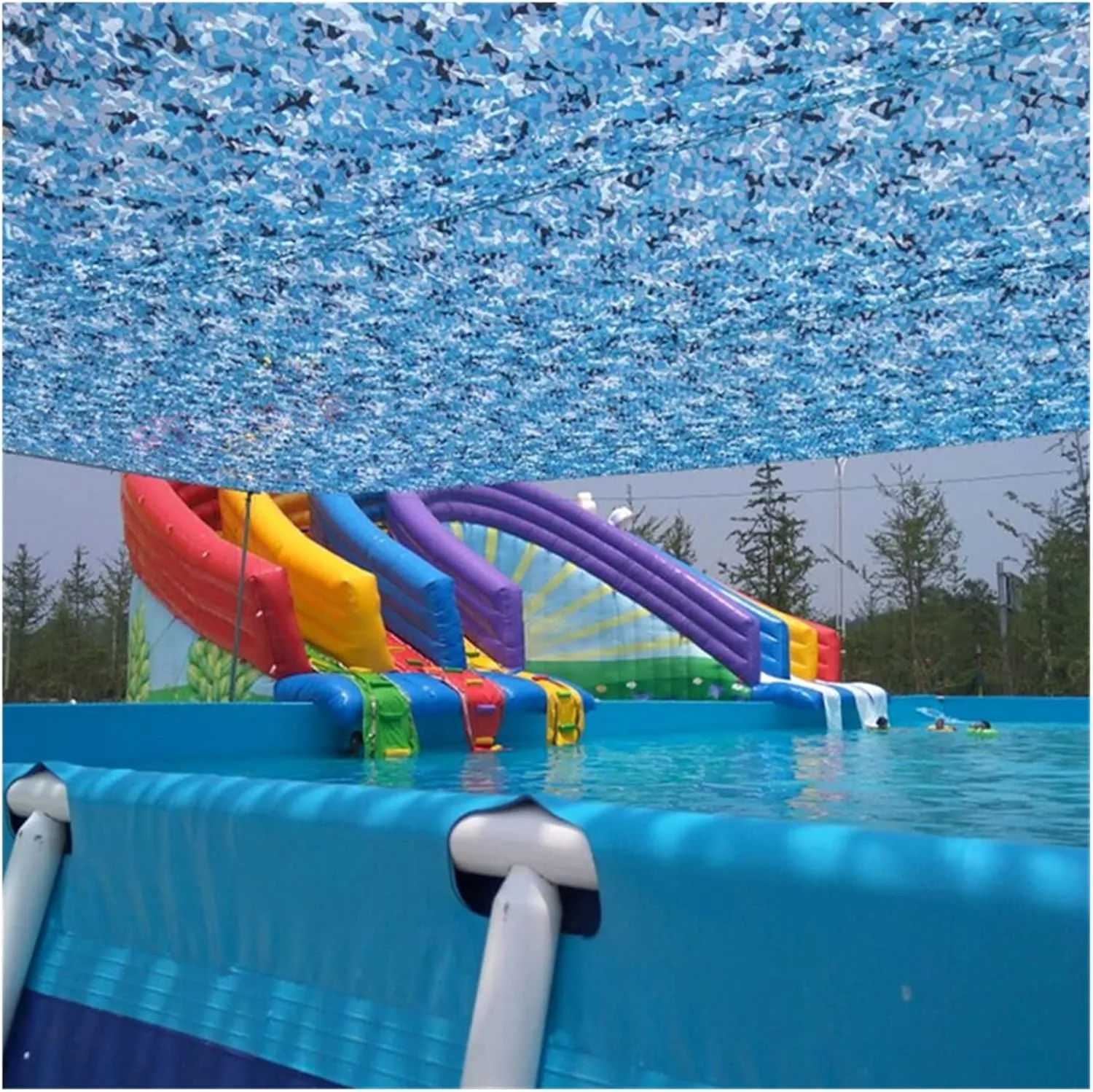 2 * 3/3 * 3/3 * 4/3 * 5/4 * 4/4 * 5/4 * 6（Meter） Camouflage Net Camo Netting Shade Mesh Hunting Garden Car Outdoor Camping Sun Shelter Tent (Color : White, Size : 3x3 Meter)