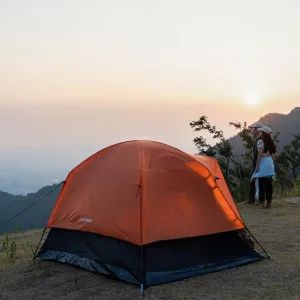 2-4 Person Camping Tent, Waterproof Windproof Double Layer with Rain Fly and Carrying Bag - Lightweight Outdoor Tent for Backpacking, Hiking, Mountaineering, or Beach Outdoors Use