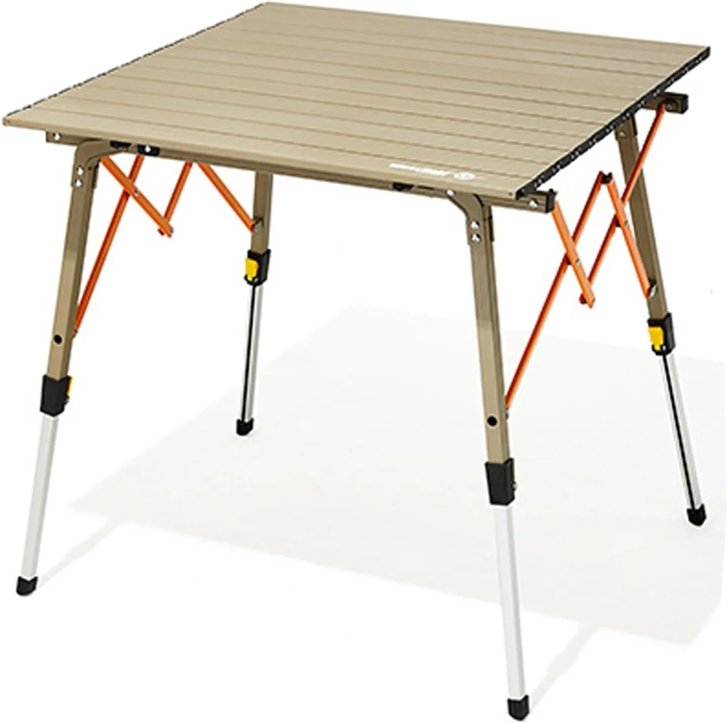 2-6 People Stretchable Camping Table, Roll-Up Lightweight Picnic Table with Aluminum Tabletop & Carrying Bag, Portable Outdoor Folding Table for Hiking, Backpacking & Fishing(White,Style 1)