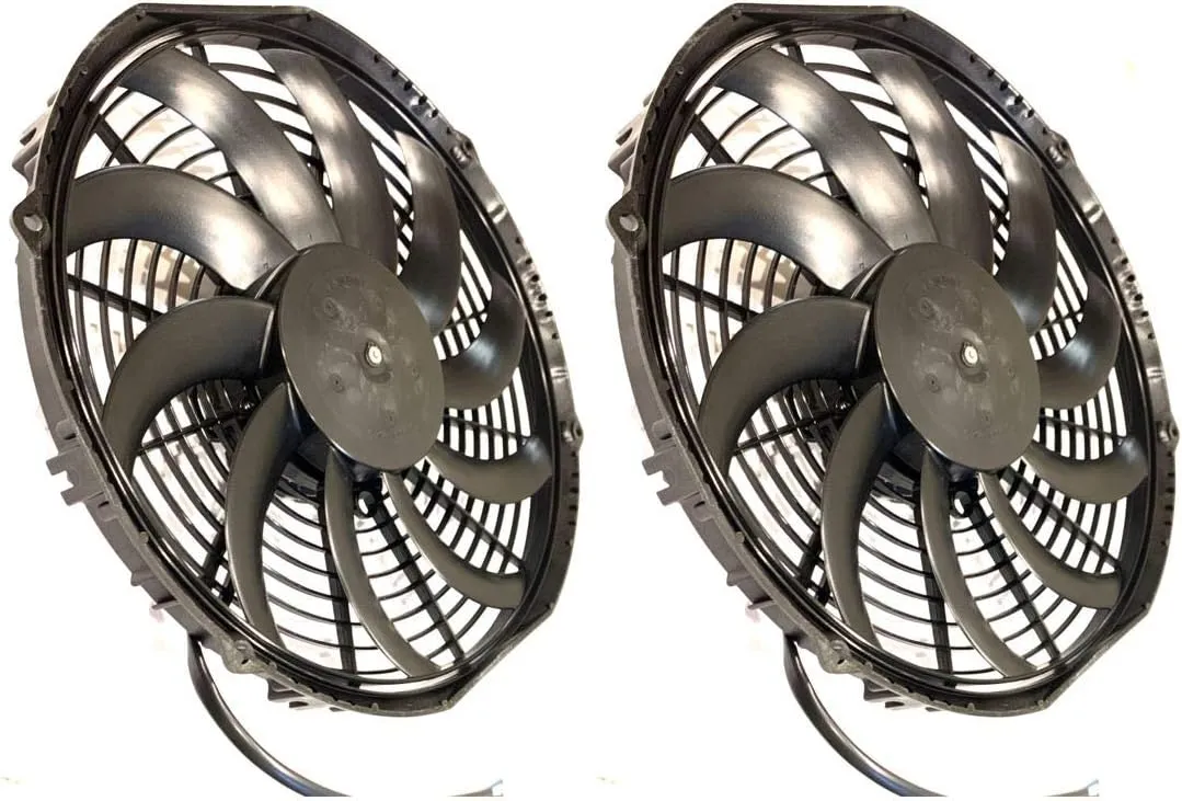 2 Pack!! Save 
 - SPAL 30101522 12" Fan Puller Curved Blades 12 Volt High-Performance 1226 cfm VA10-AP50/C-61A