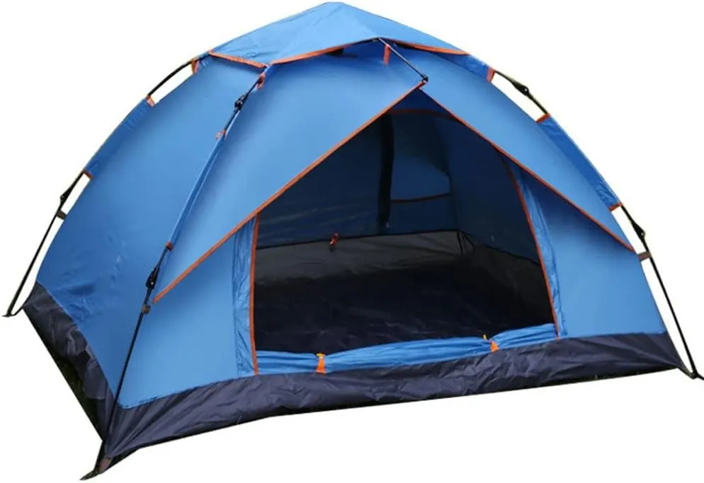 2 Person is and Windproof Camping Tent for 3 to 4 Seasons Lightweight Aluminum Pole Backpacking Tent Can be Set Up Quickly Great for Hiking Blue