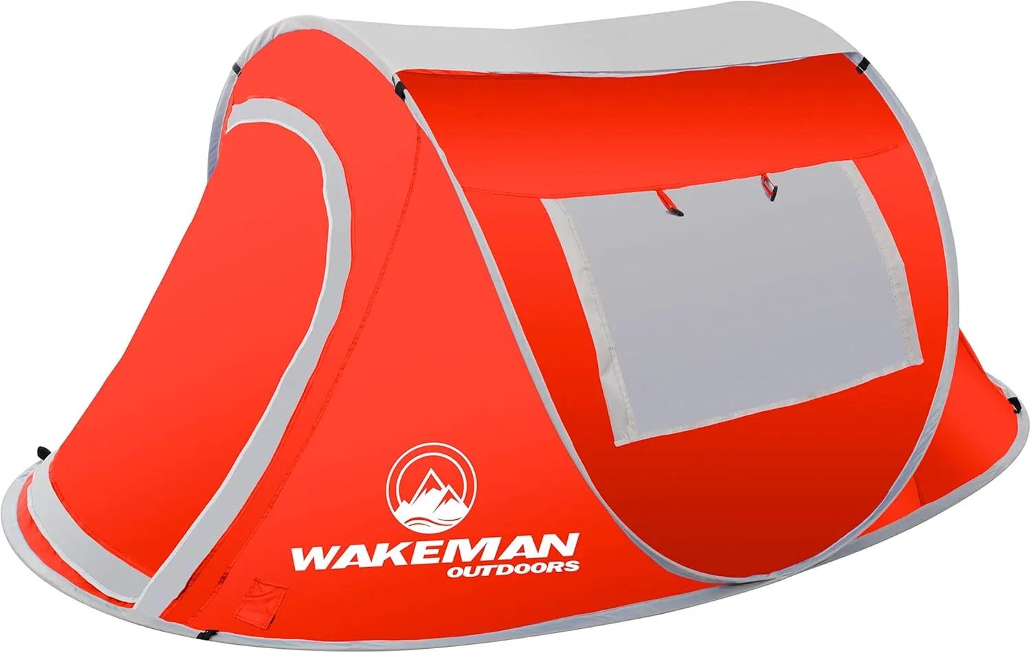 2 Person Pop Up Tent with Dual-Layer Door and Carry Bag - Water-Resistant Tent for Camping, Hiking, or Beach Use by Wakeman Outdoors