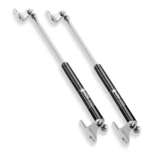 20 Inch 200Lb/889N Gas Struts Spring Shocks with L-Type Mount Brackets for Queen King RV Bed Murphy Bed Heavy-Duty Tool Box Cabinet Trap Door Floor Hatch Lid Truck Canopy Cover Trailer 2pcs by IAQWE