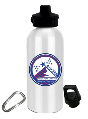 20 oz Stainless Steel Water Bottle with Stem/Straw Top and Spare Lid with Carabiner.