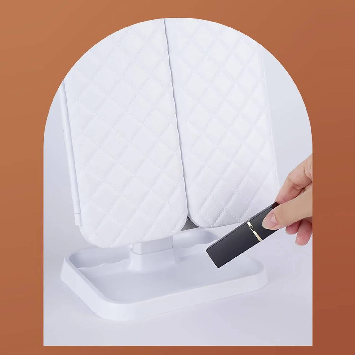 2025 Aristoparis Trifold Mirror, Aristoparis Makeup Mirror,Trifold LED, Glisera Smart Mirror,Makeup Mirror Glisera with Lights and Magnification (Pink 2400mAh)
