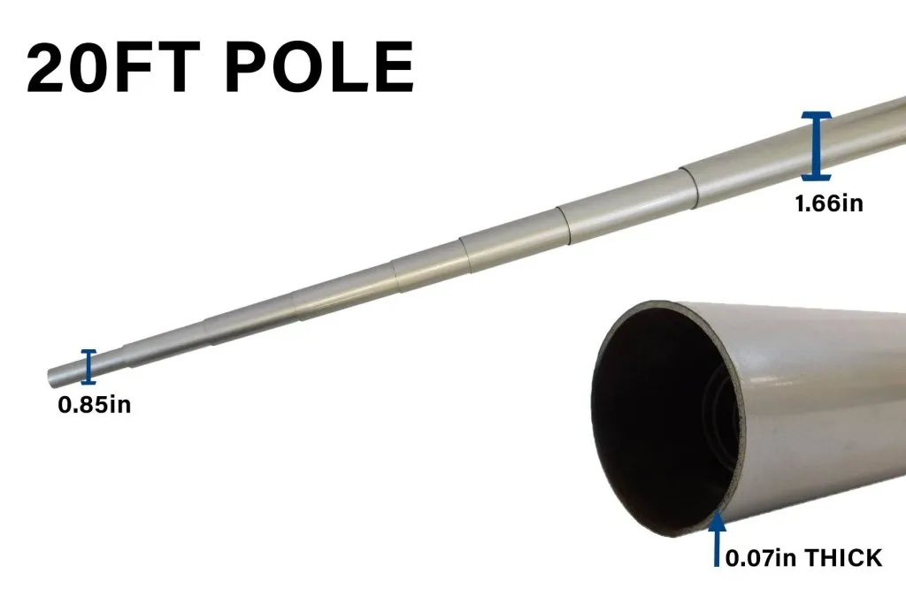 20ft Deluxe Fiberglass Pole
