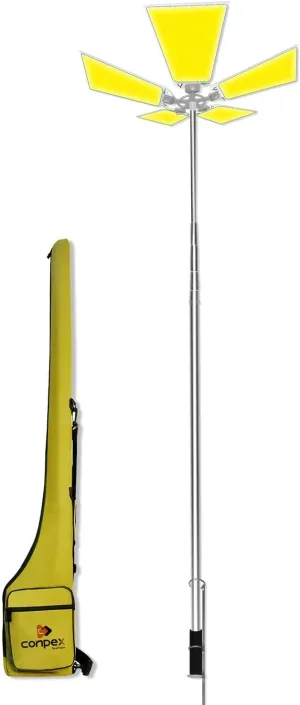 25000lm LED Telescopic Camping Light - Portable Outdoor Telescoping Pole Fishing Night Flood Emergency Backyard Lighting