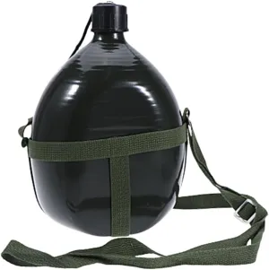 2.5l Thickened Aluminum Kettle Canteen Kettle Insulated Shoulder Strap Outdoor for Hiking