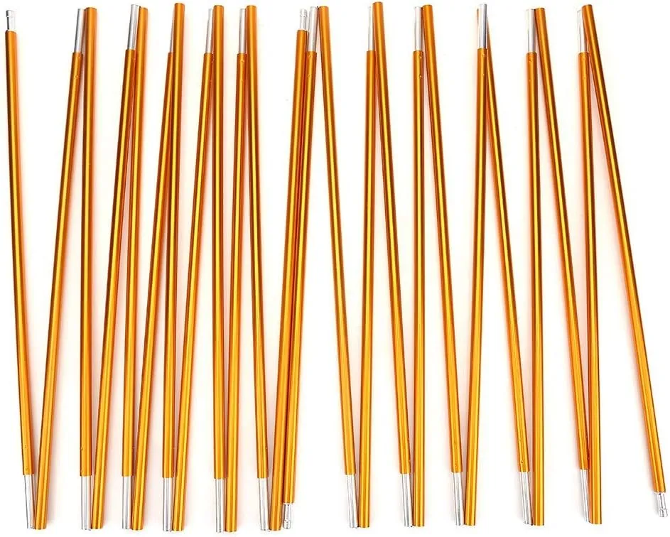 2Pcs Lot Outdoor Camping Hiking Travel for Camping Hiking Backpacking Tent Rod Diameter 12 Sections Aluminum Alloy 8.5mm 4.42m Tent Poles