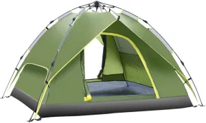 3-4 Person Camping Tent 60 Seconds Set Up Tent Pop Up Outdoor Sports Tent Camping Sun Shelters Instant Cabin Tent Advanced Venting Design (Green)
