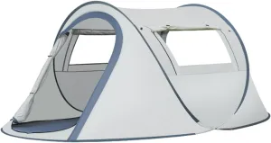 3-4 Person Easy Pop Up Tent 2 Doors-Instant Family Tents Automatic Portable Beach Tent for Camping Hiking & Traveling Lightweight Folding Outdoor Tent