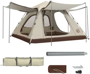 3-4 Person Tent for Camping,Instant Pop-Up Tent Shelter,Family Tent for Outdoor Hiking,Outdoor Dome Tent with Windproof, for Outdoor Hiking,Mountaineering,Survival