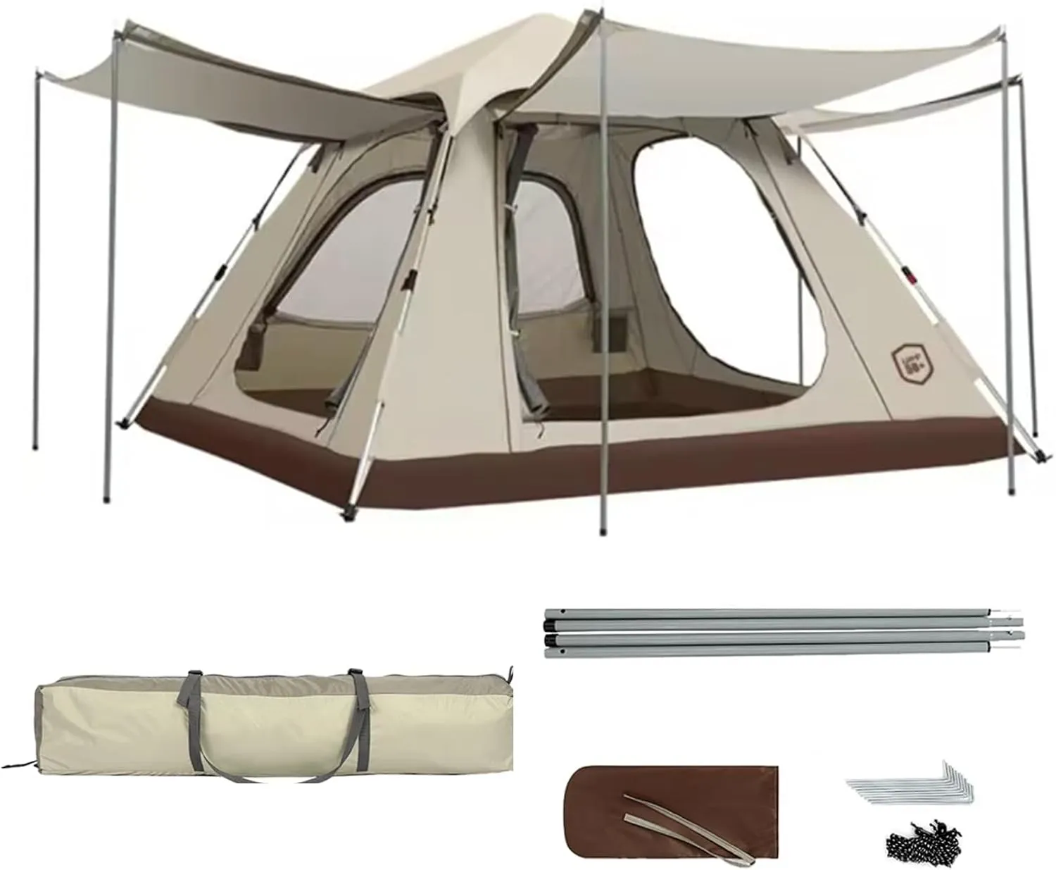 3-4 Person Tent for Camping,Instant Pop-Up Tent Shelter,Family Tent for Outdoor Hiking,Outdoor Dome Tent with Windproof, for Outdoor Hiking,Mountaineering,Survival