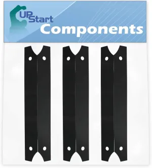 3-Pack BBQ Grill Heat Shield Plate Tent Replacement Parts for Charmglow 8107440F - Compatible Barbeque Porcelain Steel Flame Tamer, Flavorizer Bar, Vaporizer Bar, Burner Cover 17 3/4"