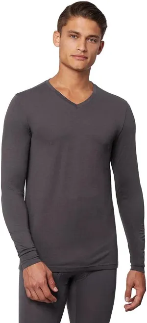 32 Degrees Heat Mens Performance Thermal Lightweight Baselayer Vneck Long Sleeve Top