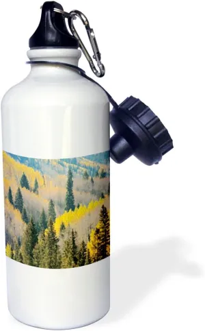 3dRose USA, Colorado, White River National Forest, aspen. -Sports Water Bottle, 21oz , Multicolored