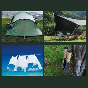3X Reflective Cord Tent Guyline Rope High-Strength Lightweight 13ft with Aluminum Cord Adjuster for Tying Down Tarps, Camping Tent, Outdoor Packaging
