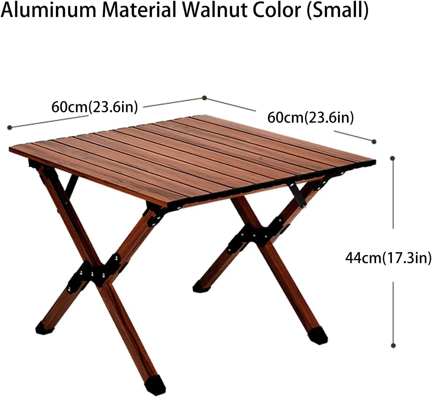 4-6 People Camping Table, Roll-Up Lightweight Picnic Table with Large Aluminum Tabletop & Carrying Bag, Portable Outdoor Folding Table for Hiking, Backpacking & Fishing(Carbon Steel Yellow,L