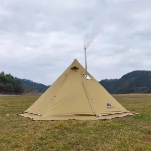 4-6 Person Pyramid Tipi Hot Tent for Camping, Backpacking, Fishing, Wilderness Exploration, Hunting