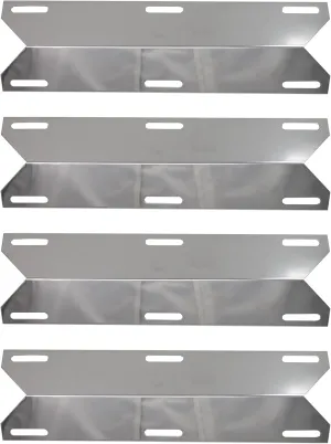 4-Pack BBQ Grill Heat Shield Plate Tent Replacement Parts for Charmglow 720-0578 - Old - Compatible Barbeque Stainless Steel Flame Tamer, Flavorizer Bar, Vaporizer Bar, Burner Cover 15"