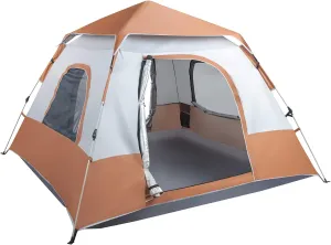 4 Person Camping Tent,Portable Cabin Tent,Easy Set Up,Lightweight Outdoor Family Tent,Waterproof with Top Rainfly for Outdoor Camping/Hiking