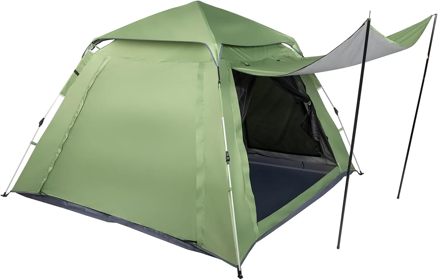 4 Person Pop Up Tent Instant Tents for Camping, Spring Quick Opening Family Tent Camping,Venting Cabin Tent with 2 Doors & 2 Mesh Windows,Easy Set Up Dome Tent for Camping Beach Outdoor Trave