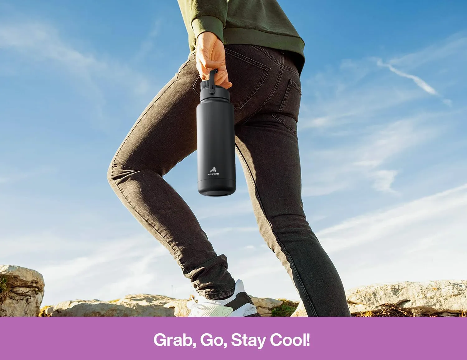 40 oz Insulated Water Bottle with 2-in-1 Straw and Spout Lid, Keep Cold 24H, Leak-Proof, BPA-Free, Double Wall Stainless Steel Water Bottle for Sports, Gym, Travel, and School (Macaron)