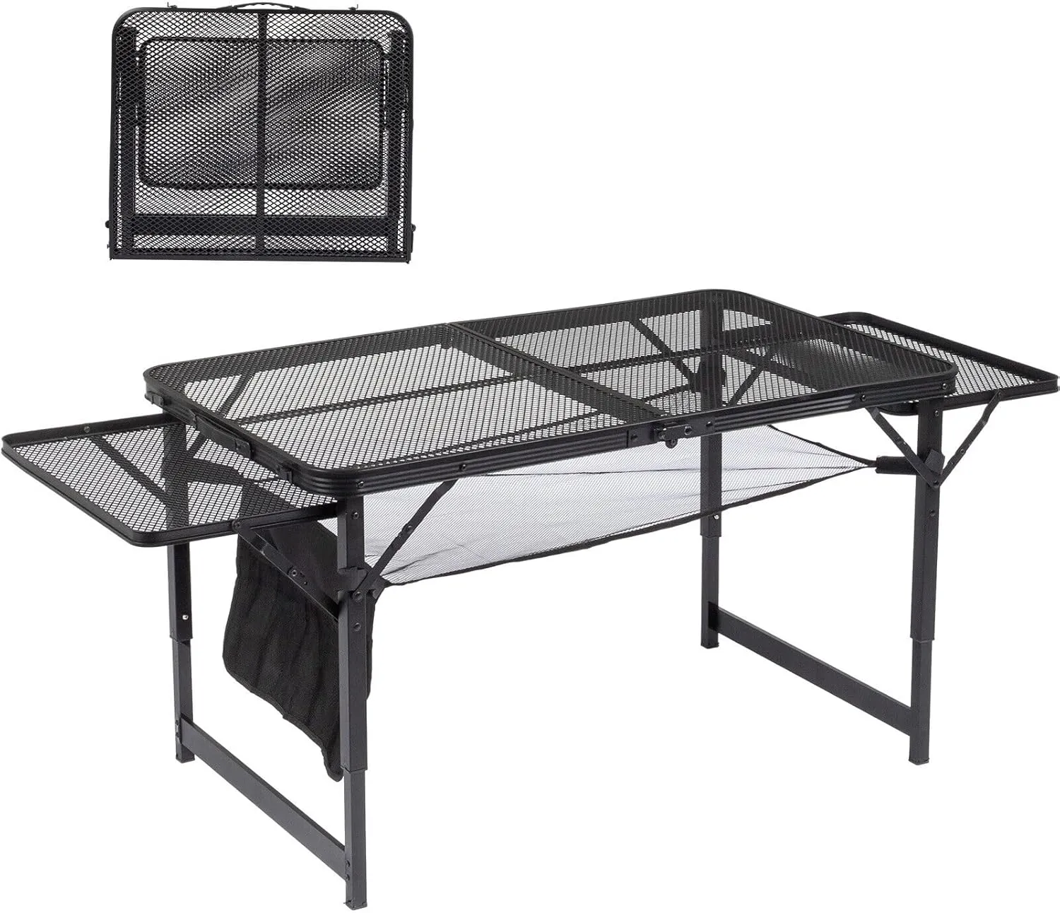 4.7 ft Portable Folding Grill Table, Outdoor Foldable Camping Table Easy Carry