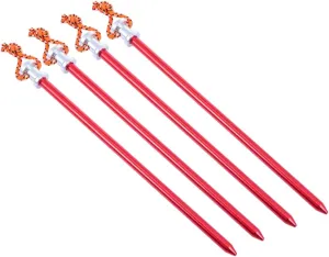 4Pcs Aluminum Alloy Tent Pegs Lightweight Camping Tent Stakes for Outdoor Use Easy to Operate for Tents Awnings and Tent Accessories for Adventurers