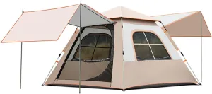 5-8 Person Camping Tent with 3 Window 2 Door Automatic Pop Up Tent Large Family Cabin Tents for Outdoor Picnic Camping Hiking and Family Gathering