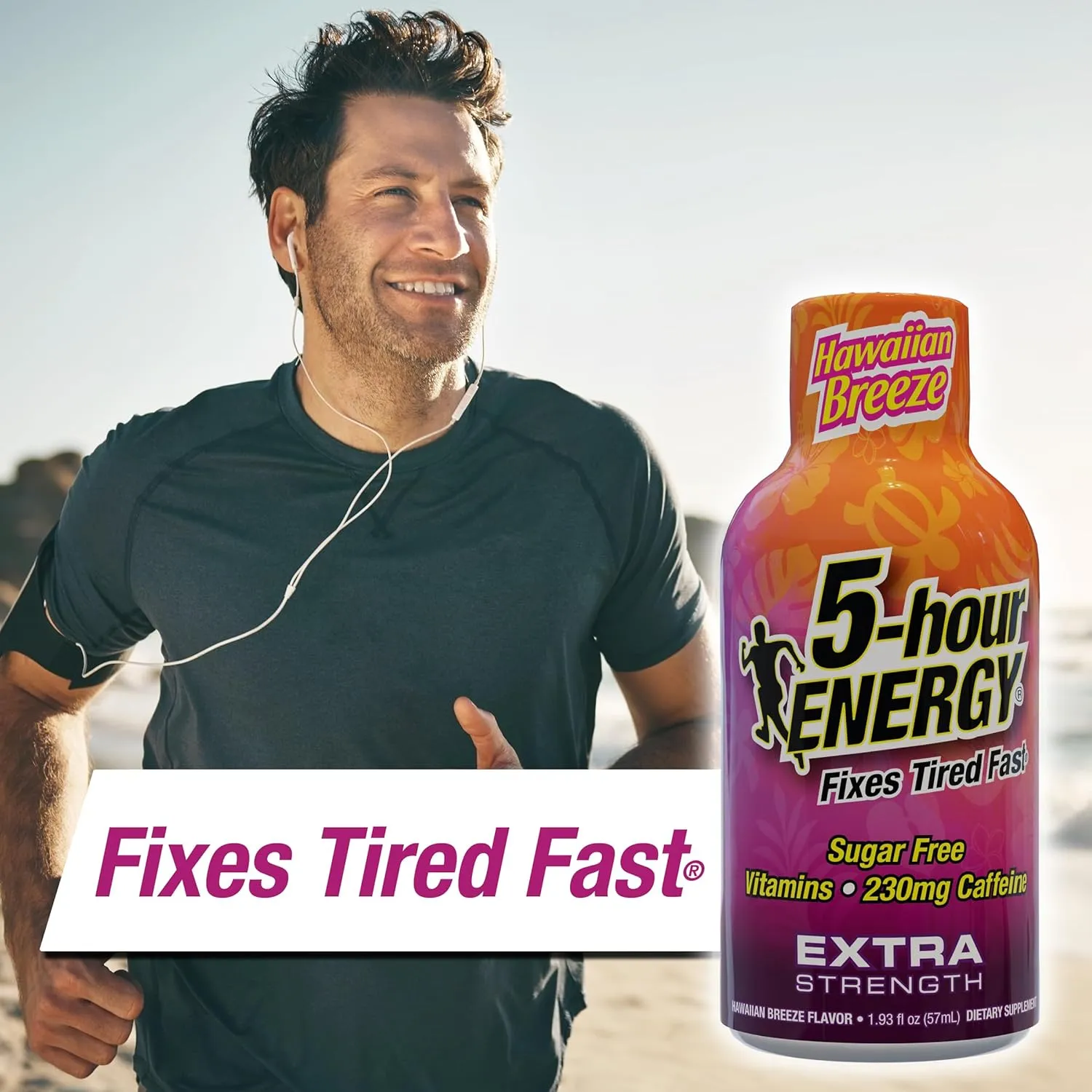 5-hour ENERGY Extra Strength Energy Shot, Hawaiian Breeze Flavor (1.93 oz. - 24 Count) Zero Calories & Sugar-Free 230 mg Caffeinated Energy Shot, Amino Acids & B Vitamins, Dietary Supplements