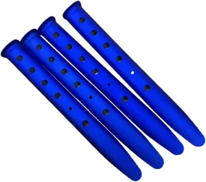 5 Orange Aluminum Alloy Tent Pegs for Camping and Hiking, 31cm (12.2 Inch), Lightweight and Durable