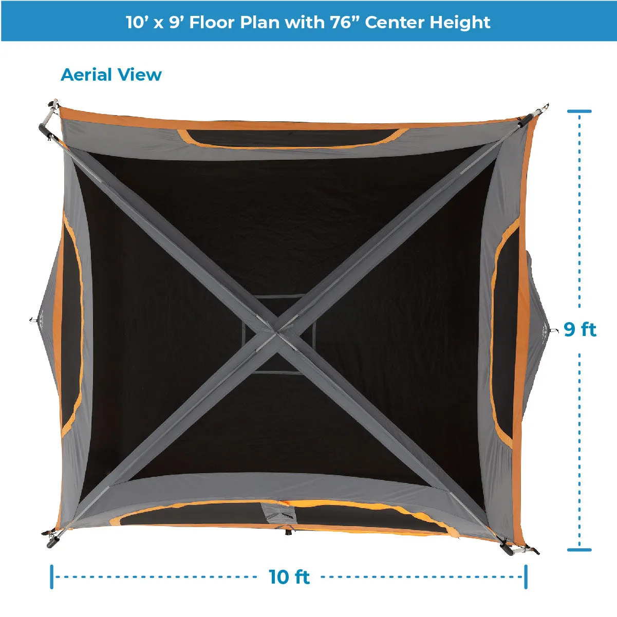 6 Person Straight Wall Cabin Tent 10' x 9'