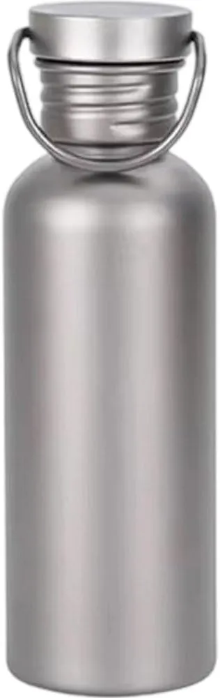 600ml Titanium Water Bottle with Lid, Water Bottle with Cup Sleeve Outdoor Camping Sports Bottle Tourism Cycling Hiking Camping Water Bottle