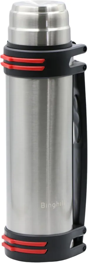 64oz Large Water Bottle, Vacuum Insulated for Hot Coffee, 2000ml Stainless Steel Flask with Cup, Handle & Strap, for Hot & Cold Drinks, for Home, Outdoor, Camping, Sports, Travel, Gifts