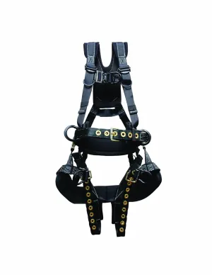 67633 Premium Polyester/Nylon PeregrineRAS Platinum Series 6 D-Ring Harness with Removable Adjustable Seat, Large