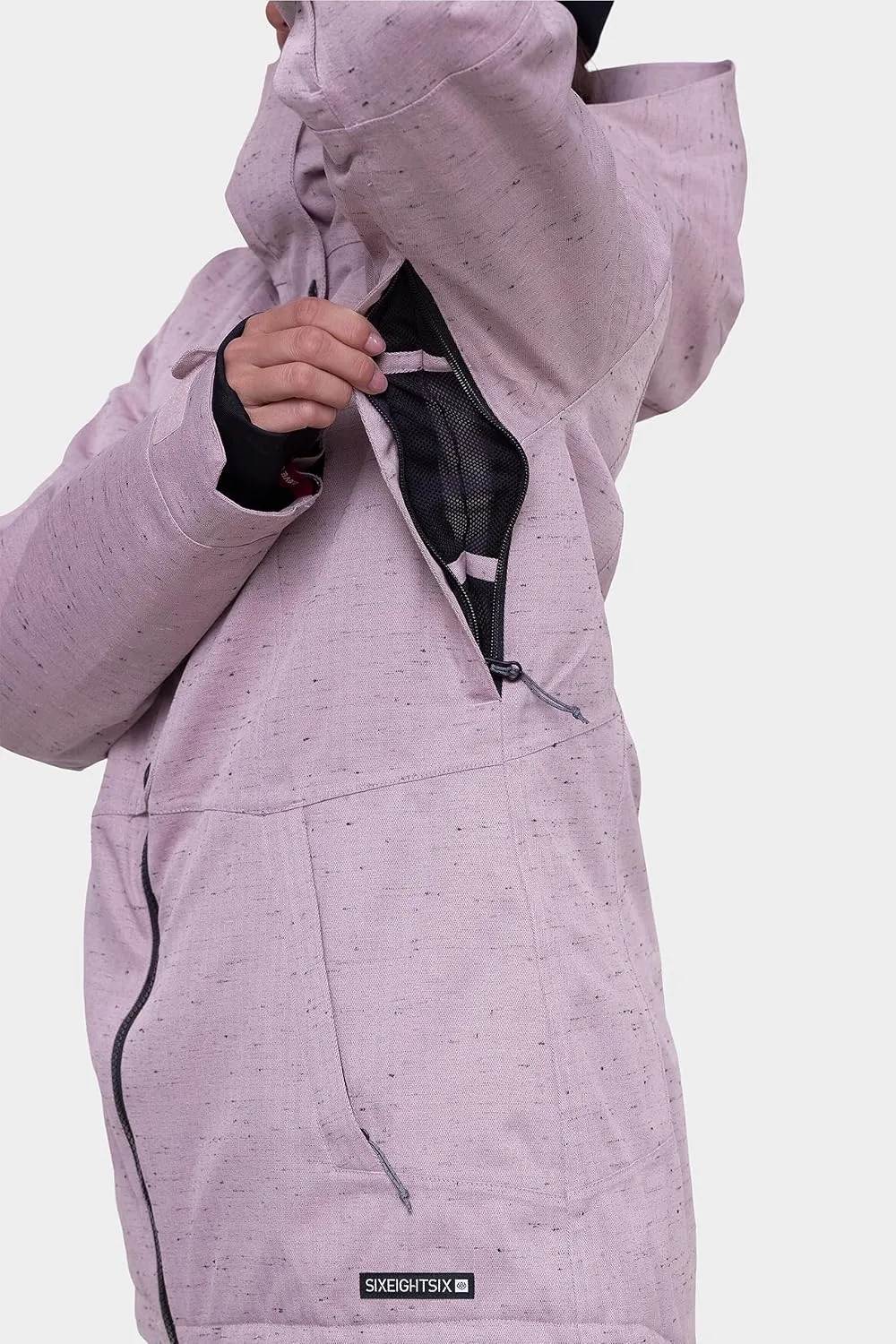 686 Women's Rumor Insulated Jacket - 2-Layer Fabric Design with Sherpa Lining & Inner Collar - Water & Weather Resistant